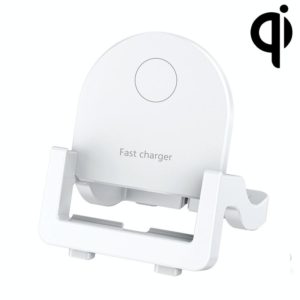 KH-18 15W Vertical Wireless Fast Charger with Phone Holder(White) (OEM)