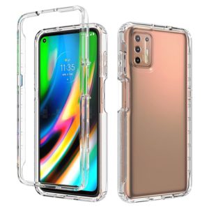For Motorola Moto G9 Plus Shockproof High Transparency Two-color Gradual Change PC+TPU Candy Colors Phone Protective Case(Transparent) (OEM)