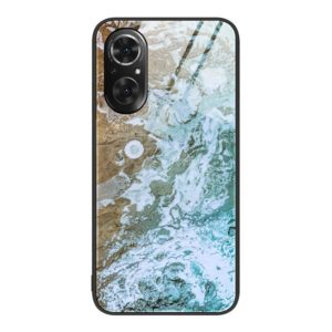 For Honor 50 SE Marble Pattern Glass Protective Phone Case(Beach) (OEM)