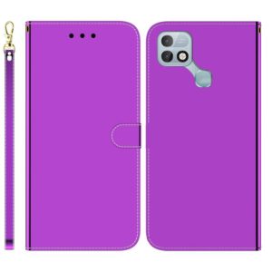 For Infinix Hot 10i / Smart 5 Pro X659B / PR652B / S658E Imitated Mirror Surface Horizontal Flip Leather Phone Case(Purple) (OEM)