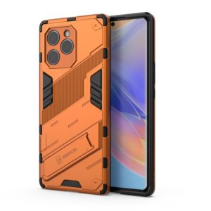 For Honor 60 SE Punk Armor 2 in 1 PC + TPU Shockproof Phone Case with Invisible Holder(Orange) (OEM)