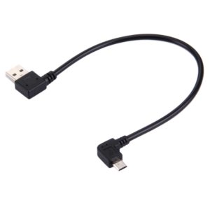 27cm 90 Degree Left Angle Micro USB to 90 Degree Left Angle USB Data / Charging Cable (OEM)