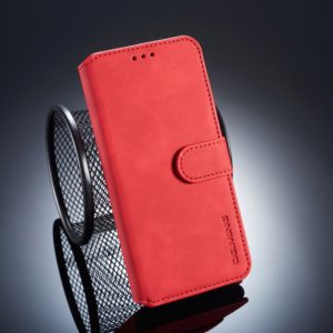 DG.MING Retro Oil Side Horizontal Flip Case for Huawei P20, with Holder & Card Slots & Wallet (Red) (DG.MING) (OEM)