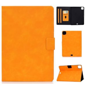 For iPad Air 2020 10.9 Cowhide Texture Horizontal Flip Leather Case with Holder & Card Slots & Sleep / Wake-up(Khaki) (OEM)