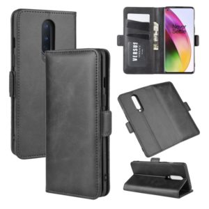 For OnePlus 8 Dual-side Magnetic Buckle Horizontal Flip Leather Case with Holder & Card Slots & Wallet(Black) (OEM)