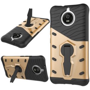 For Motorola Moto G5S PC + TPU Dropproof Sniper Hybrid Protective Back Cover Case with 360 Degree Rotation Holder (Gold) (OEM)