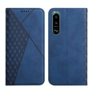 For Sony Xperia 5 III Diamond Splicing Skin Feel Magnetic Leather Phone Case(Blue) (OEM)