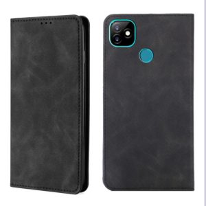 For Infinix Itel Vision 1 Skin Feel Magnetic Horizontal Flip Leather Case with Holder & Card Slots(Black) (OEM)