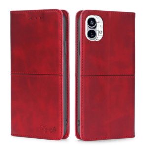For Nothing Phone 1 Cow Texture Magnetic Leather Phone Case(Red) (OEM)