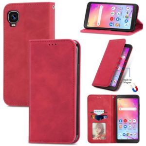For TCL A509DL / A3 Retro Skin Feel Magnetic Horizontal Flip Leather Phone Case(Red) (OEM)