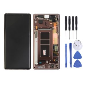 LCD Screen and Digitizer Full Assembly with Frame for Galaxy Note9 / N960A / N960F / N960V / N960T / N960U(Mocha Gold) (OEM)