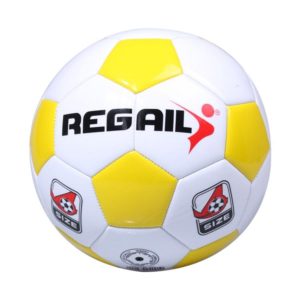 REGAIL No. 4 Explosion-proof Machine-stitched Football for Teenagers Training(Yellow) (REGAIL) (OEM)