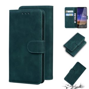 For Nokia 2.2 Skin Feel Pure Color Flip Leather Phone Case(Green) (OEM)
