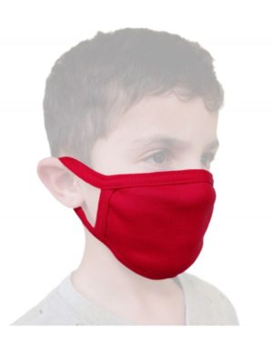 Lord Παιδική Bαμβακερή Προστατευτική Μάσκα, Χρώμα Κόκκινο