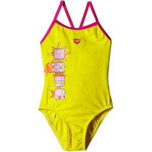 Arena Girl Swimwear KG Gill Kids One Piece, Χρώμα Κίτρινο
