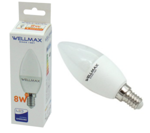 Λαμπτήρας LED / Κερί / E14 / 8W-45W / WW