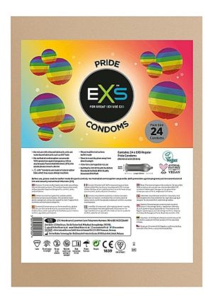 Exs Pride Rainbow Condoms - 24 pack