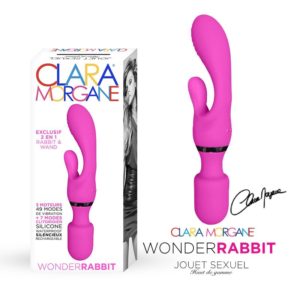Επαναφορτιζόμενος Δονητής Μασάζ Σιλικόνης Wonder Rabbit Vibrator (Ροζ) - Clara Morgane