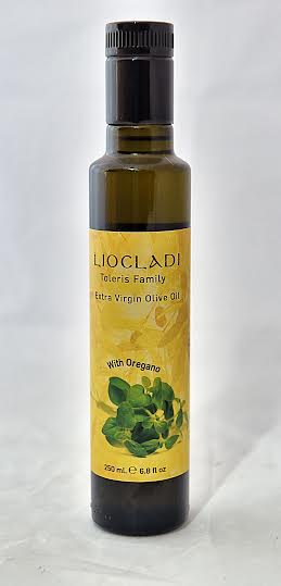 Liocladi – Extra virginoliveoil 250ml glass with oregano