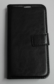 Δερμάτινη Θήκη Πορτοφόλι Με Πίσω Κάλυμμα Σιλικόνης για Samsung Galaxy J7 2017 Μαύρο (ΟΕΜ)