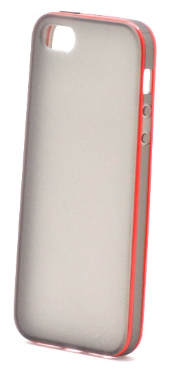 Θήκη TPU Gel για Apple iPhone 5/5S/SE Μαύρη Με Κόκκινο Περίγραμμα (Ancus)