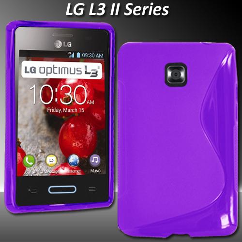 LG Optimus L3 ΙΙ Dual Ε435 - Silicone Case Gel TPU S-Line - Purple OEM