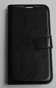 Δερμάτινη Θήκη Πορτοφόλι Με Πίσω Κάλυμμα Σιλικόνης για Samsung Galaxy J7 Prime Μαύρο (ΟΕΜ)