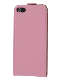 iPhone 5 Δερμάτινη Θήκη Pink