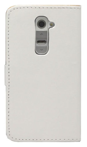 LG G2 D802 - Δερμάτινη Θήκη Πορτοφόλι Λευκό (OEM)
