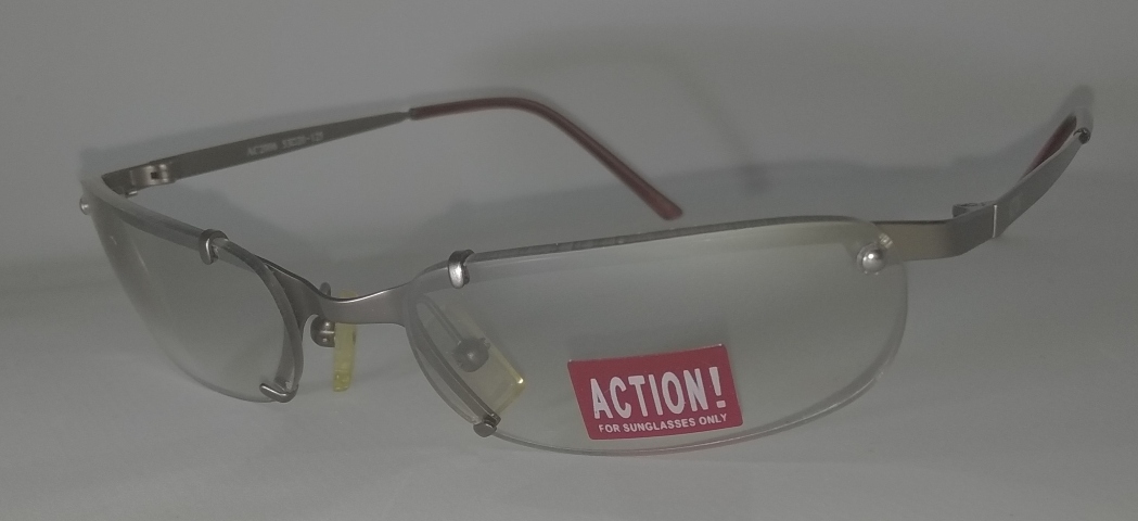 Γυαλιά ήλιου Action AC2006 53 20-125 με ανοιχτόχρωμοι φακούς και μεταλλικό γκρι σκελετό & καφέ (OEM)