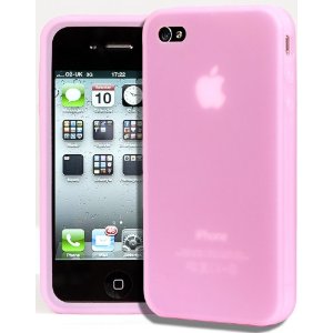 Ρόζ θήκη σιλικόνης για Apple iPhone 4 OEM
