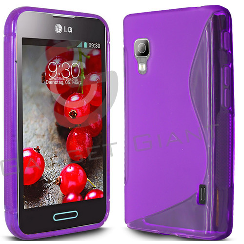 LG Optimus L5 II E460 Silicone Case Gel TPU S-Line - Purple OEM