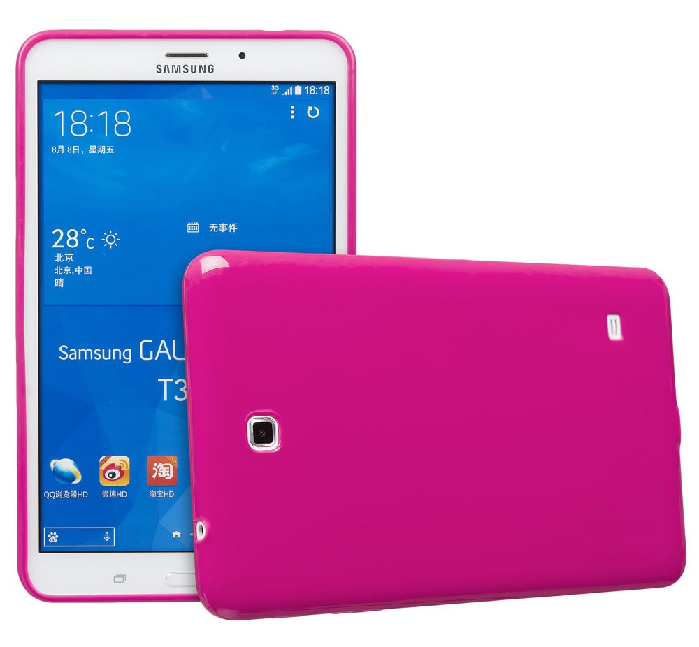 Θήκη Σιλικόνης για το Samsung Galaxy Tab 4 8 T330 Έντονο Φούξια (ΟΕΜ)
