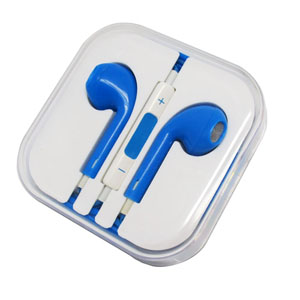 Ακουστικά με μικρόφωνο handsfree earpods για iPhone 5 - Γαλάζιο (OEM)