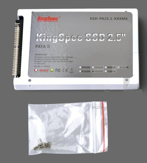 2.5″ KingSpec 64GB SSD PATA /IDE / ATAPI PA25.1-064MS