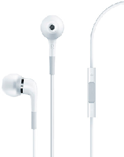 Άσπρα Stereo Earphones and MIC Handsfree τύπου ψείρες με ένταση για iPhone 3G 3GS & 4 / 4S IP-998MPW (OEM)