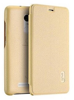 Δερμάτινη Flip θήκη για Xiaomi RedMi Note 3 SE (Kate) Χρυσό (Lenuo)