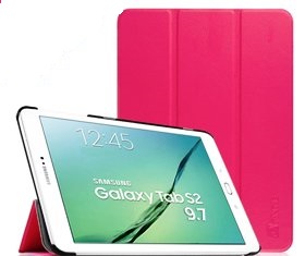 Δερμάτινη Θήκη για το Samsung Galaxy Tab S2 9.7 (SM-T810 / T815) ΡΟΖ (OEM)