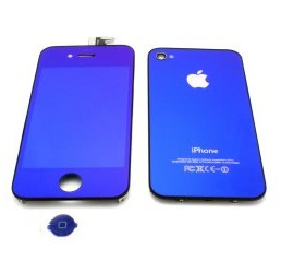 iPhone 4S Μεταλλικό Μπλέ Full Kit LCD + Touch Screen + Frame Assembly + Home Button & Back Cover