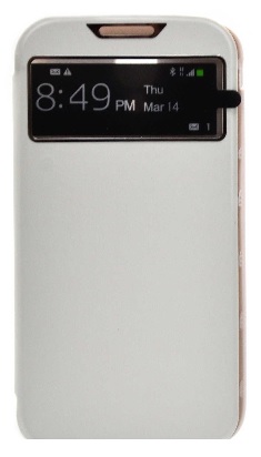 Θήκη Book S-View Baseus για Samsung i9505/i9500 Galaxy S4 Ultra Thin Λευκή με ενεργό S-View (LTSAI9500-UF02)