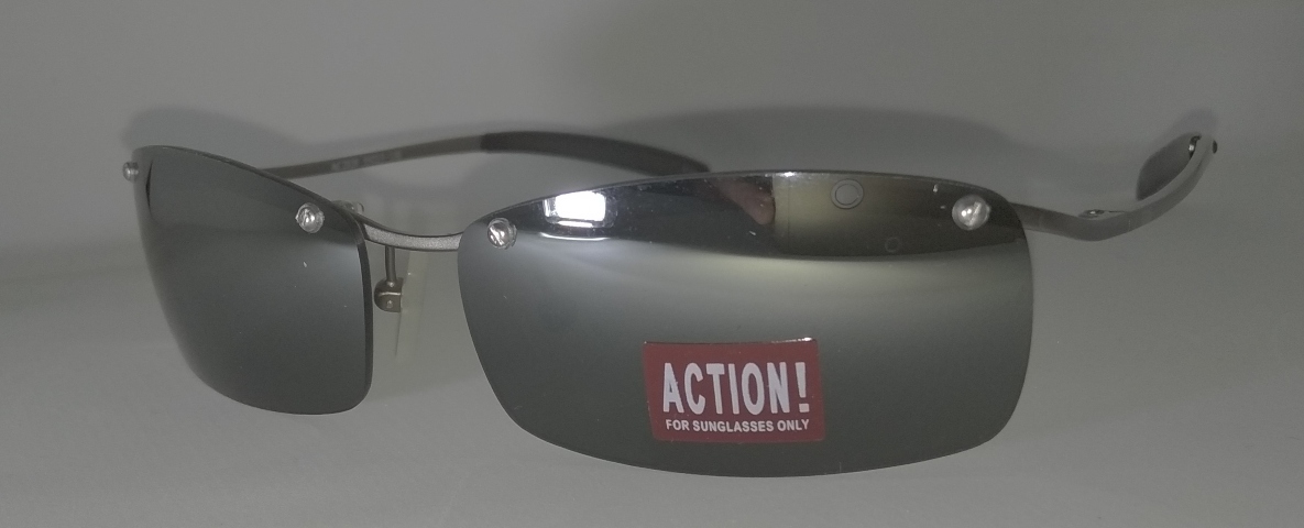 Γυαλιά ήλιου Action AC2020 55-13-130 με μαύρο φακούς και μεταλλικό σκελετό γκρι (OEM)