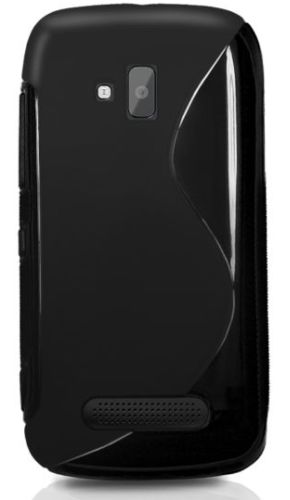 Nokia Lumia 610 Θήκη Gel TPU S-Line Μαύρο OEM