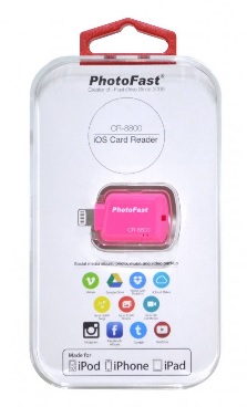 PhotoFast i-FlashDrive CR-8800 iOS Card Reader MFI Ρόζ για iPhone & iPad & iPod by Gigastone