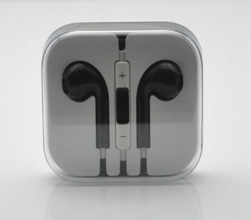 Ακουστικά με μικρόφωνο handsfree earpods για iPhone 5 - Μαύρο (OEM)