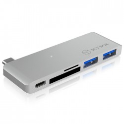 ICY BOX Σταθμός Σύνδεσης 5 Θυρών με Πολλαπλές Λειτουργίες για Laptop, με μία μόνο Σύνδεση USB 3 Type-C (IB-DK4035-C)