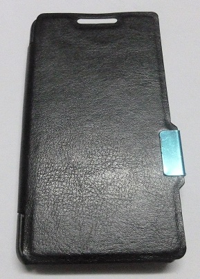 Sony Xperia E1 / E1 Dual - Δερμάτινη Μαγνητική Θήκη Με Σκληρό Πίσω Κάλυμμα Μαύρο (ΟΕΜ)