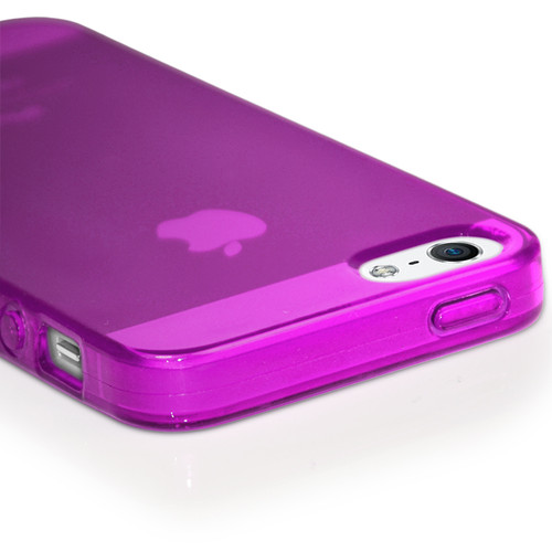 iPhone 5 θήκη Smooth Finish TPU Case Διάφανη Μώβ