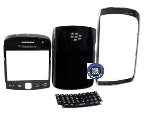 Blackberry 9360 Chrome bezel with back cover,lens, keypad black