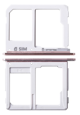 Samsung Galaxy A3/A5/A7 (2016) SM-A310F/A510F/A710F Sim and Micro SD Card Holder in Pink (BULK)