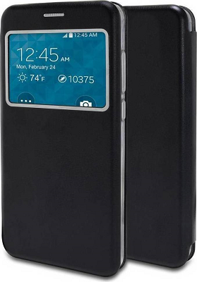 LG G6 H870 Θήκη Ancus πορτοφόλι με παράθυρο S-View Magnetic Curve- Μαύρη